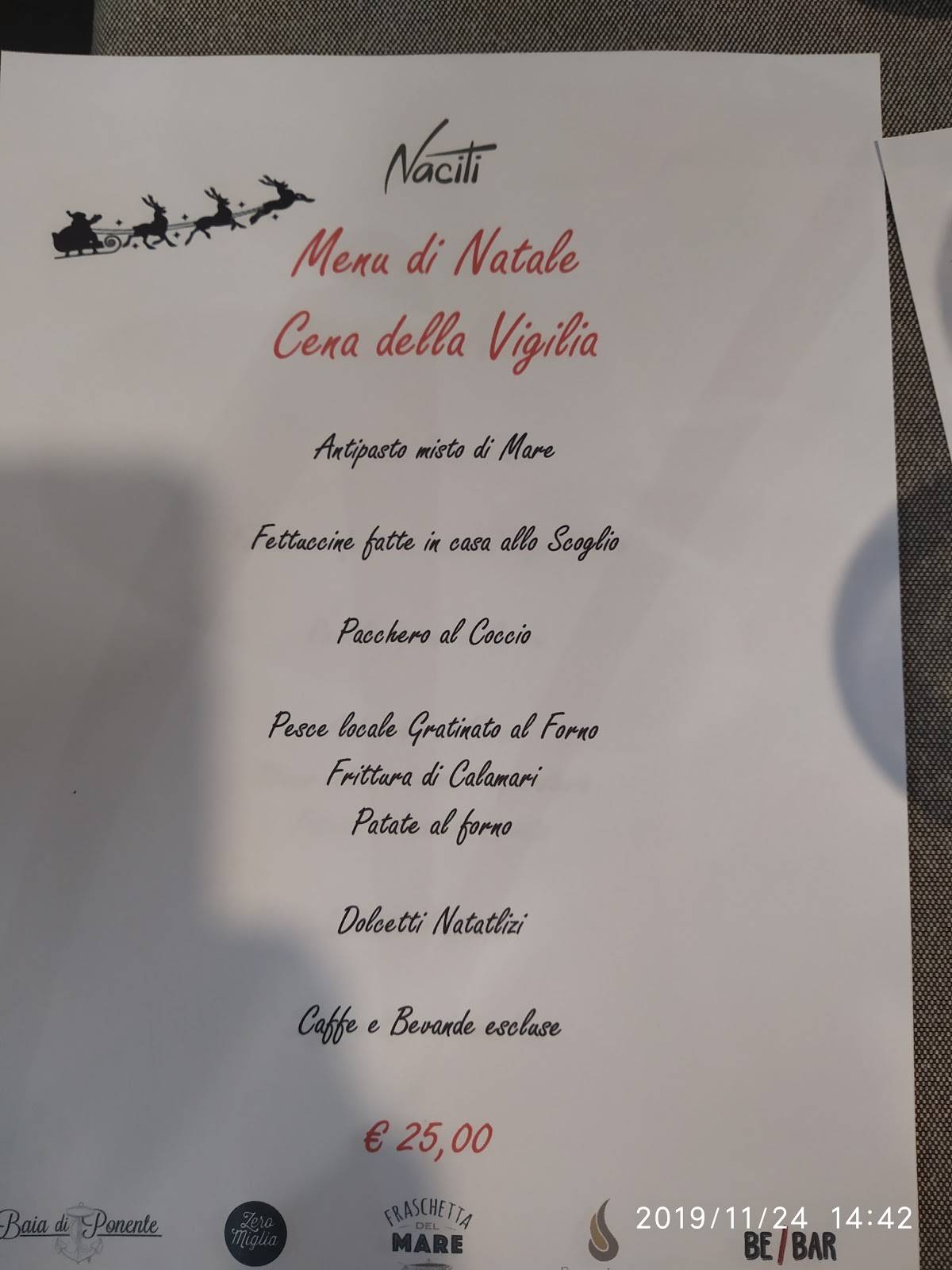 Menu di Fuoco Lento 