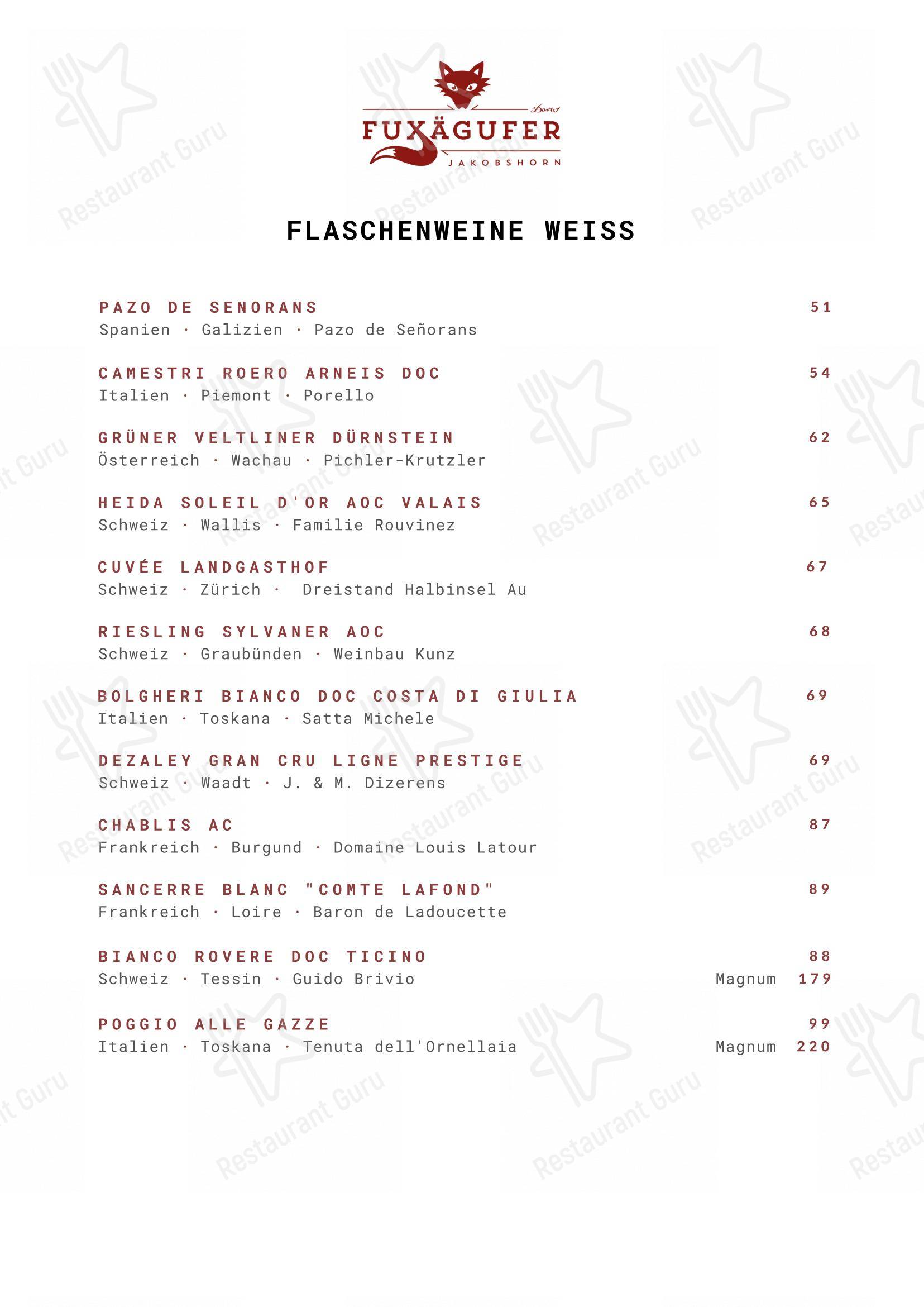 菜单 per Fuxägufer in Davos