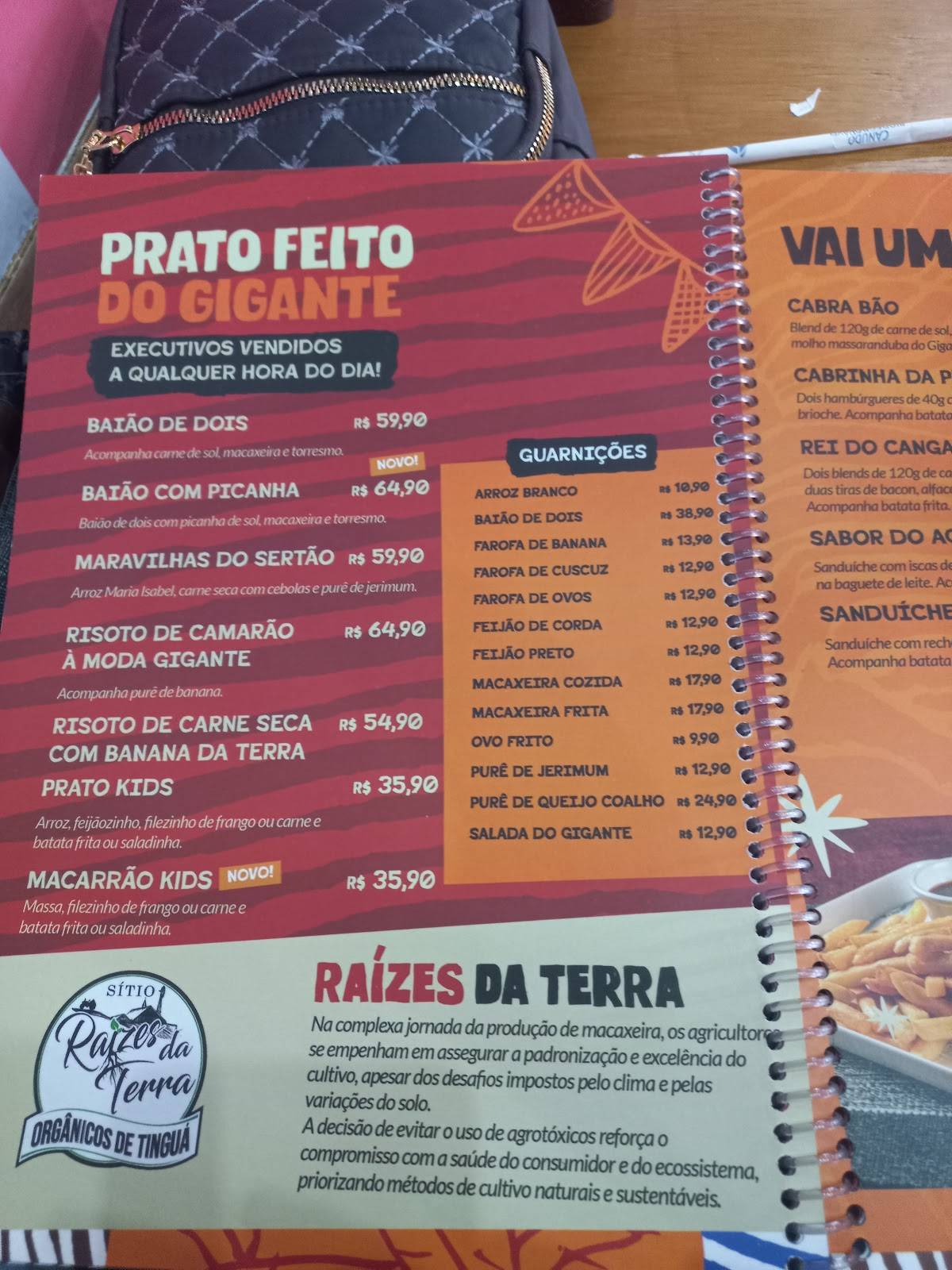 GIGANTE NORDESTINO BANGU cardápio