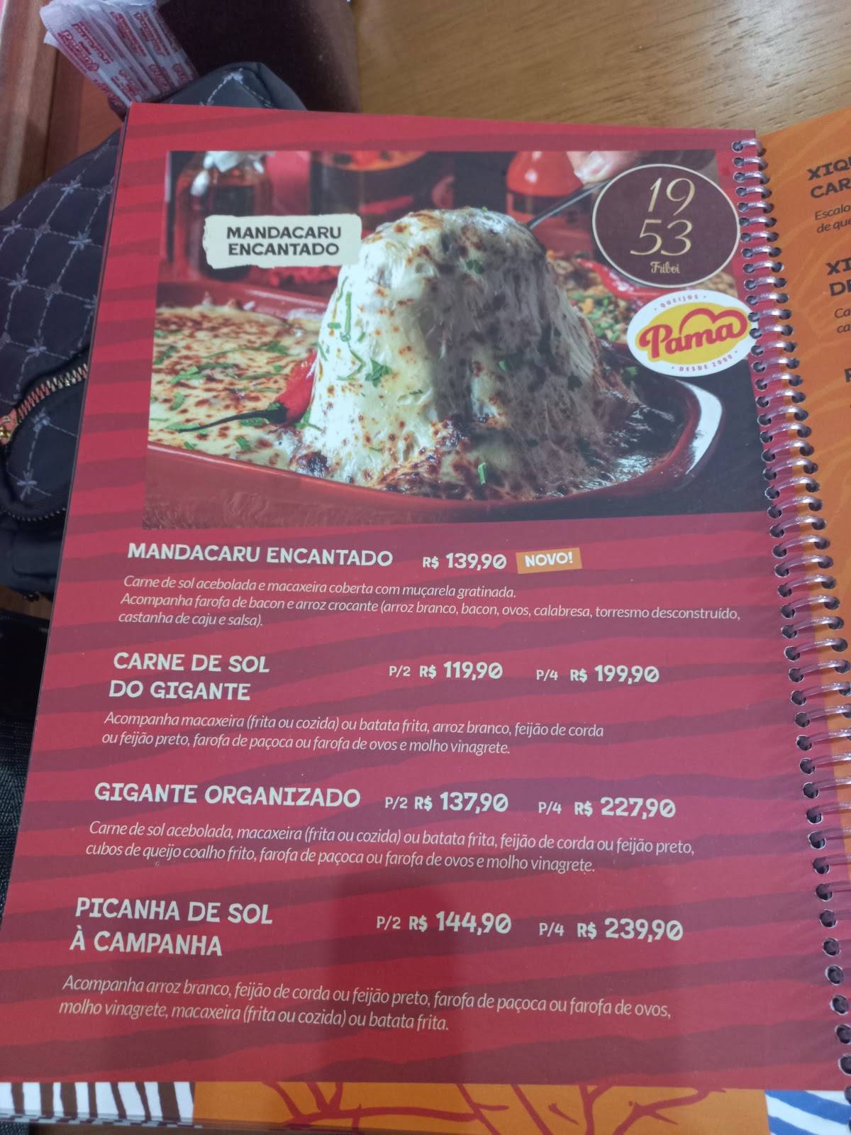 GIGANTE NORDESTINO BANGU cardápio