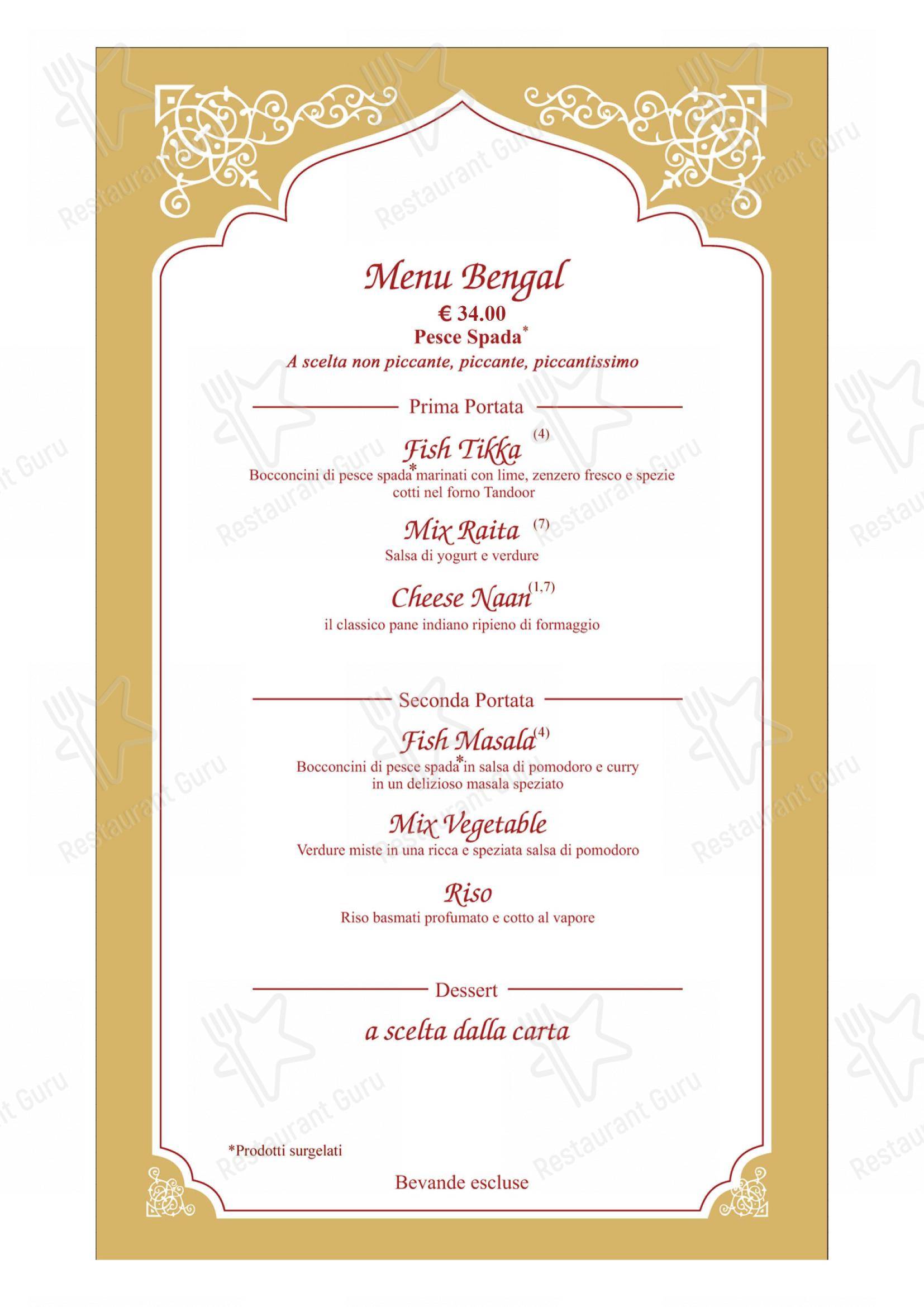 Gandhi Ristorante Indiano TORINO in Torino - Крафт меню