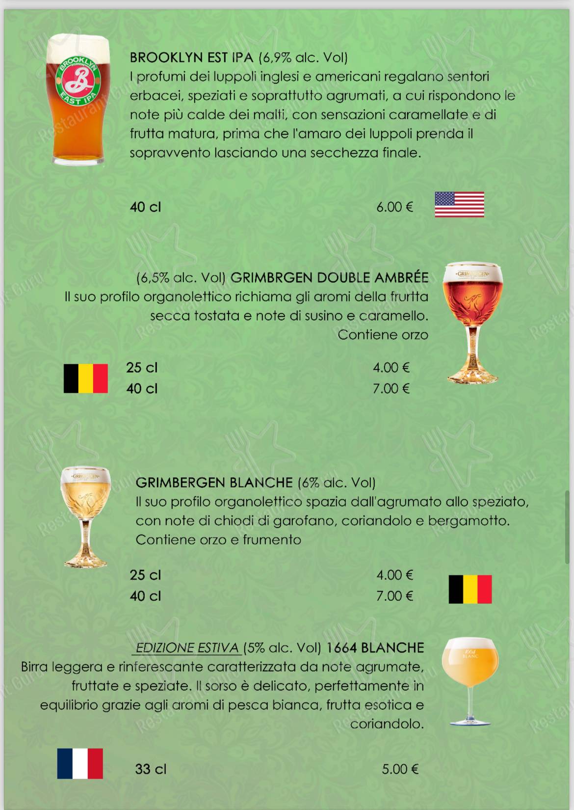 Menu di Gary’s Pub Braceria - pasti e bevande