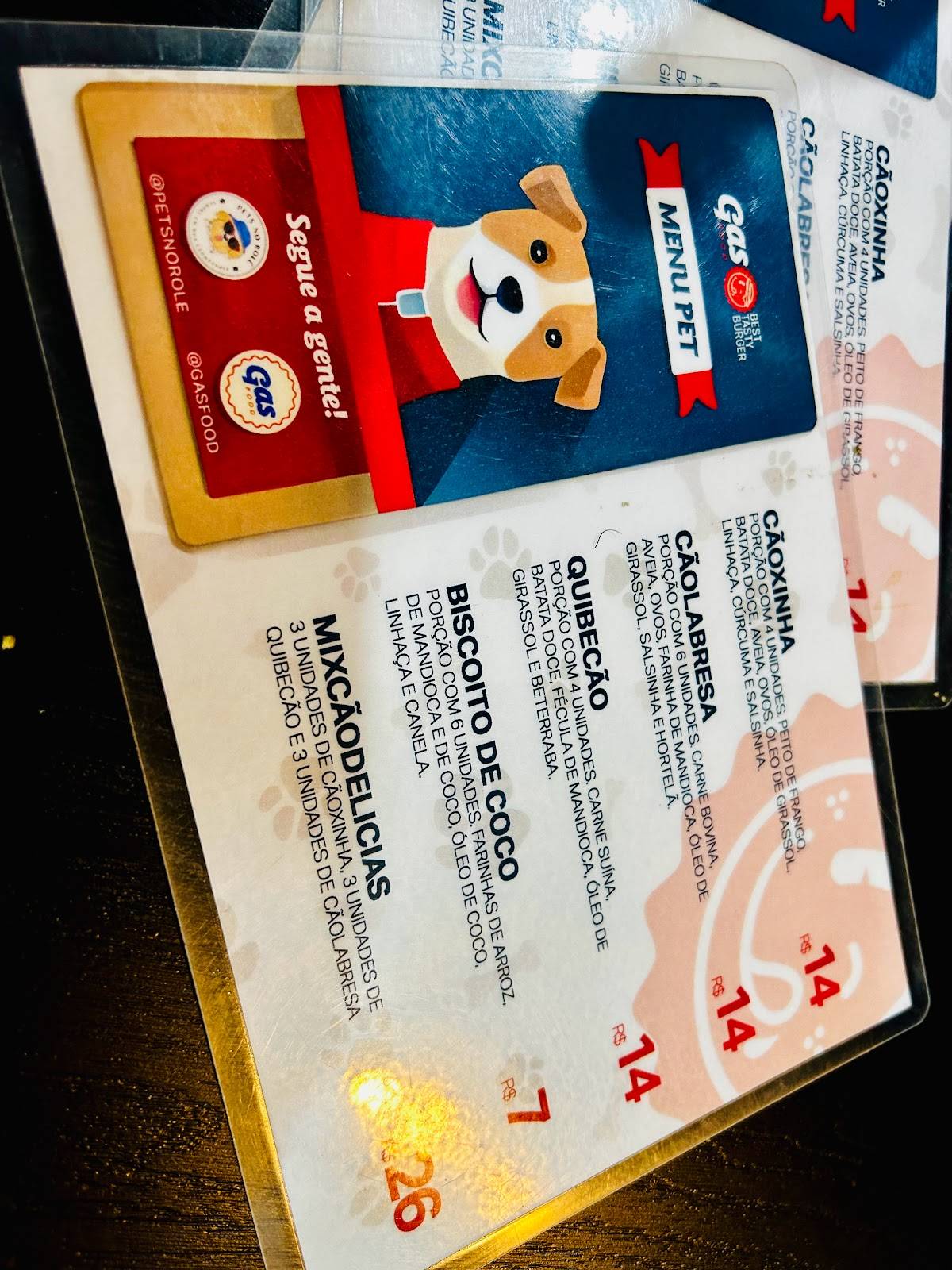 Gas Food Família Fogo cardápio