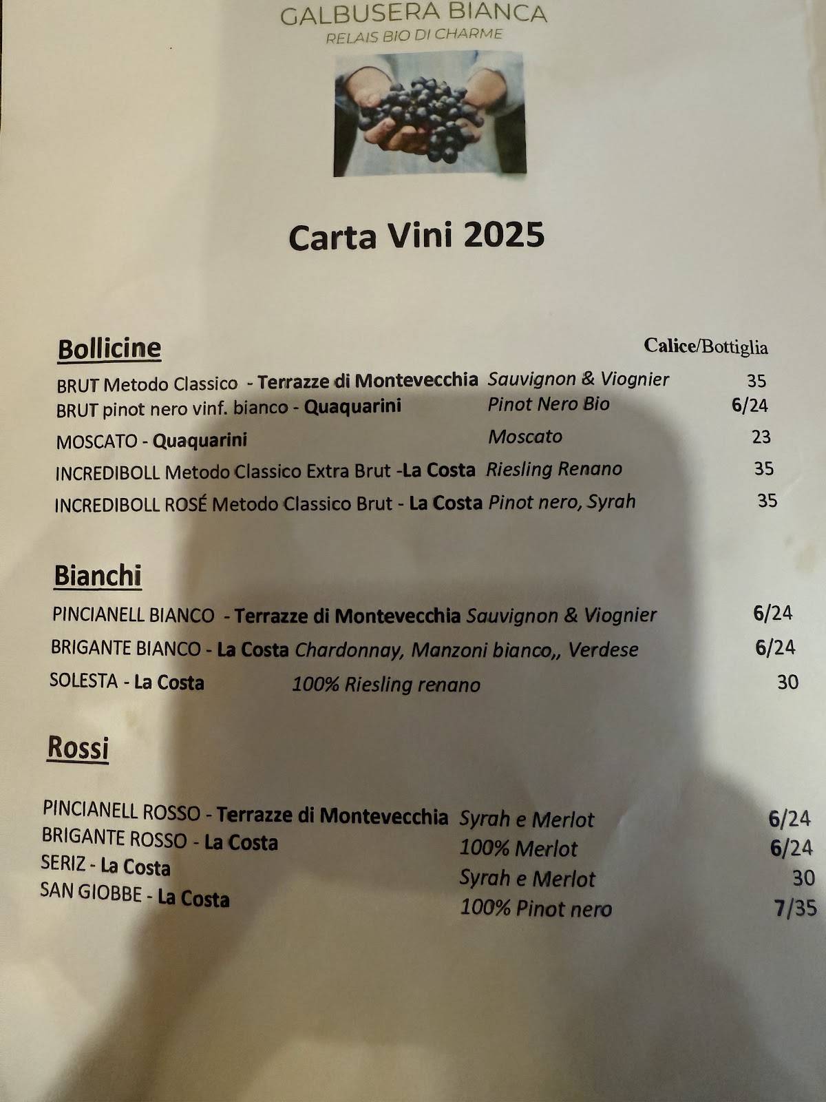 Menu di Gelateria Pasticceria Pinocchio 
