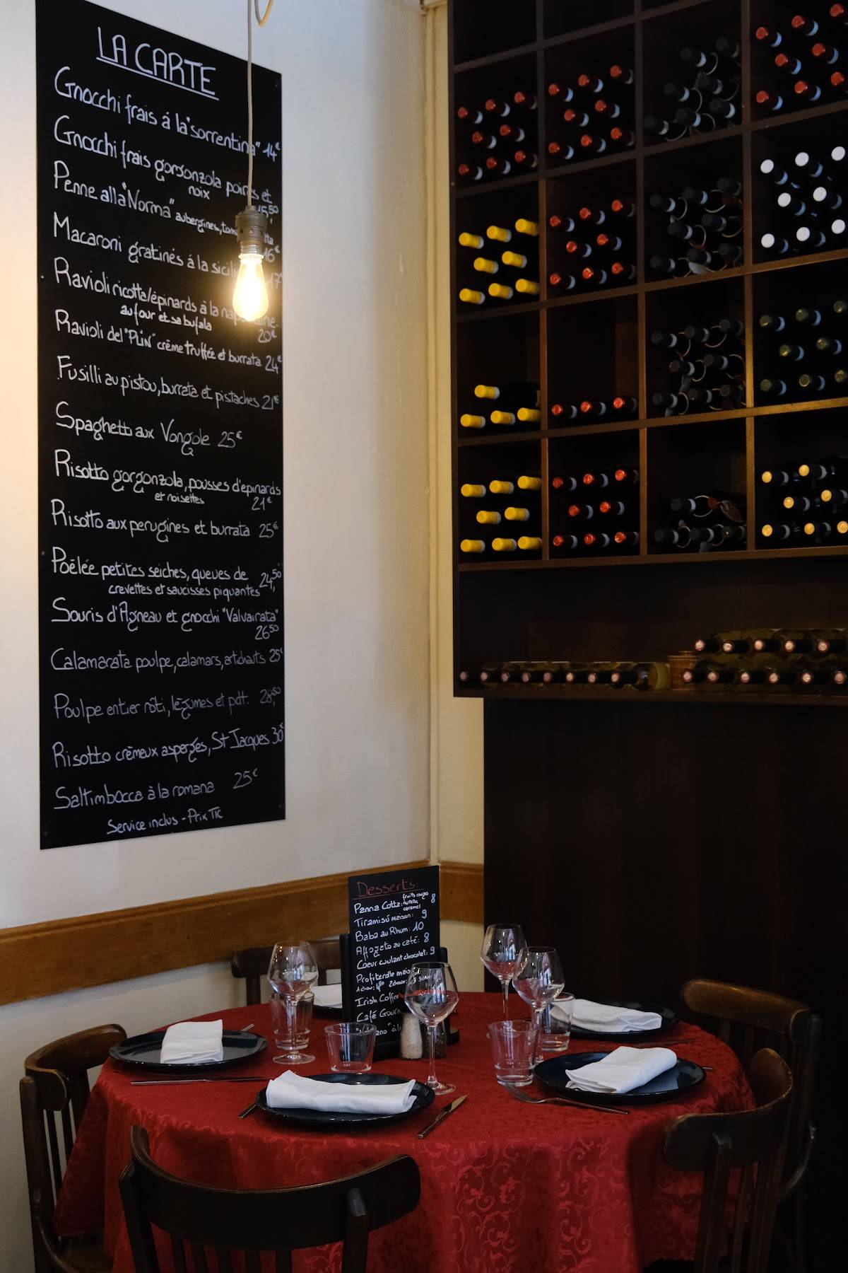 Menu de Geppetto.