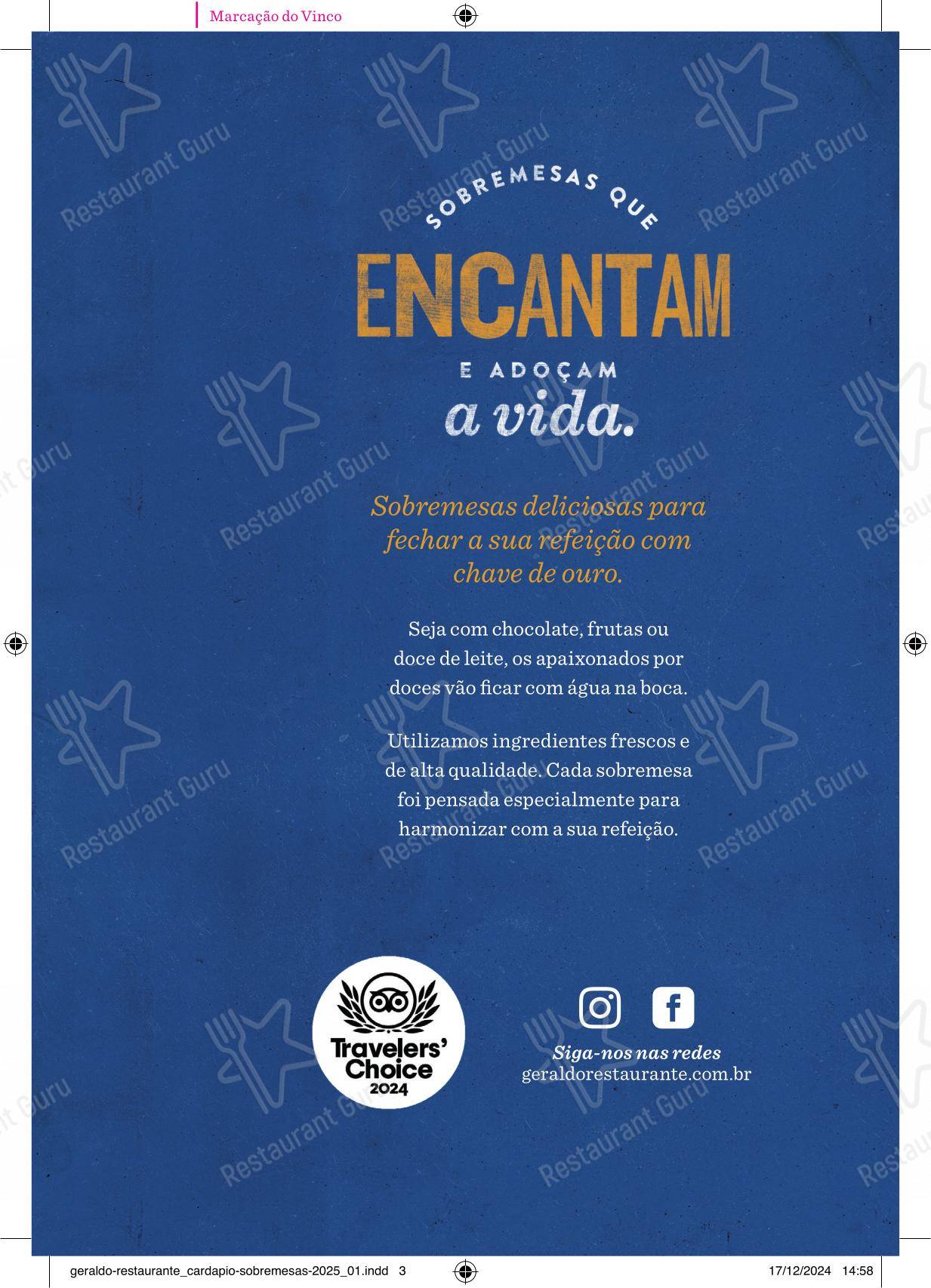Menu para Geraldo Restaurante restaurante