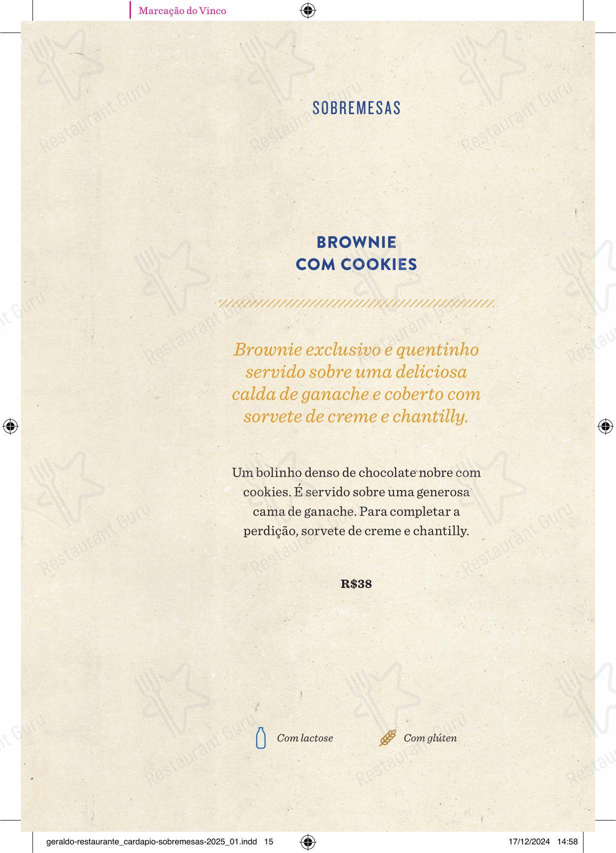 Menu para Geraldo Restaurante restaurante