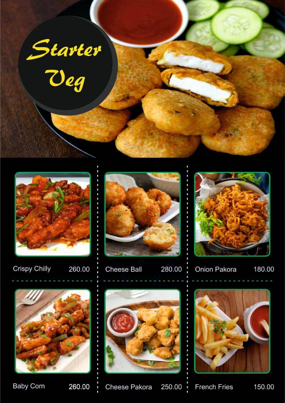 Ghalib Bar menu