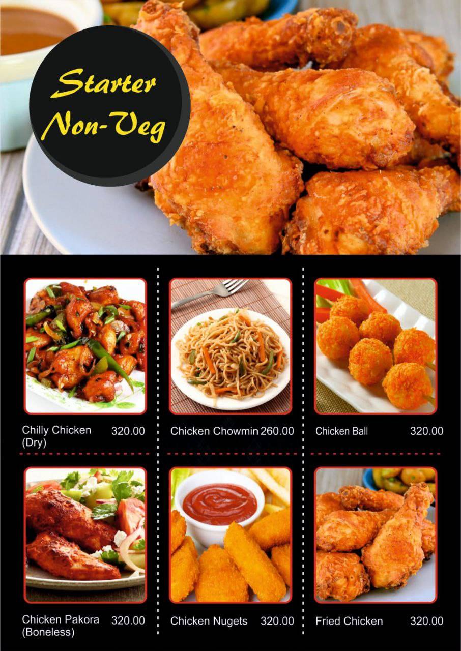 Ghalib Bar menu