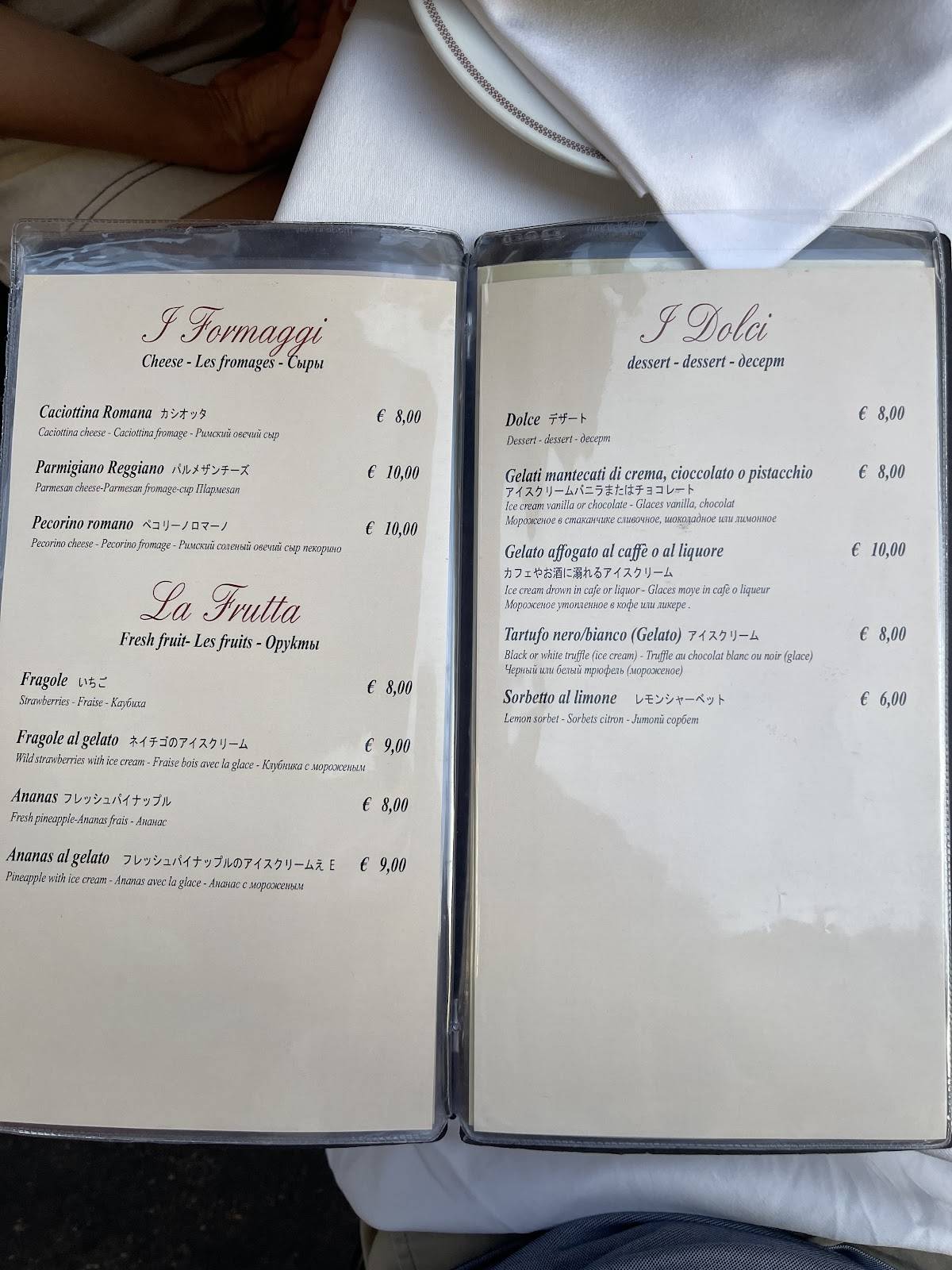 Menu di Giggetto 