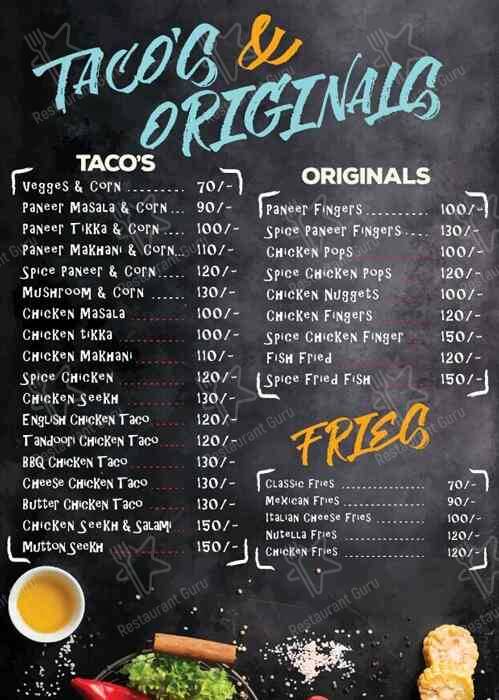 Ginni Buns menu