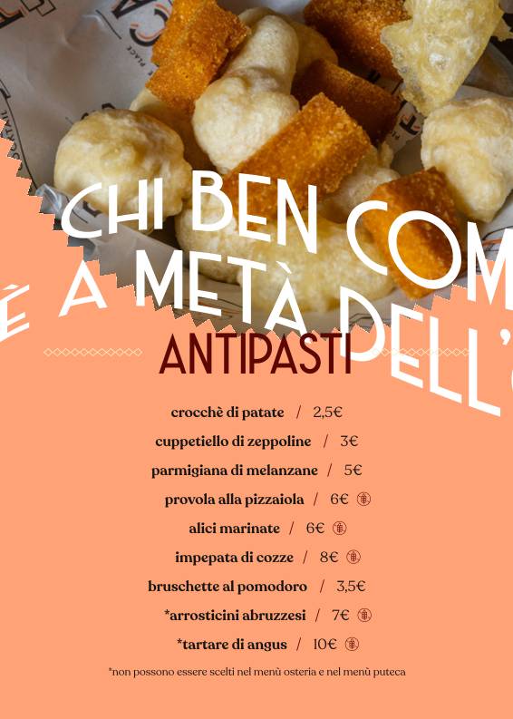 Menu de Puteca Osteria & Braceria
