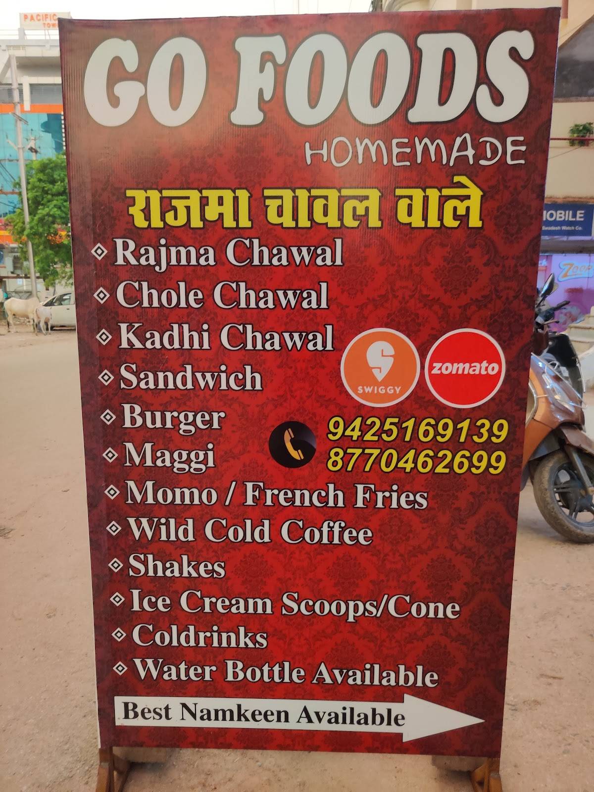 Go Foods menu