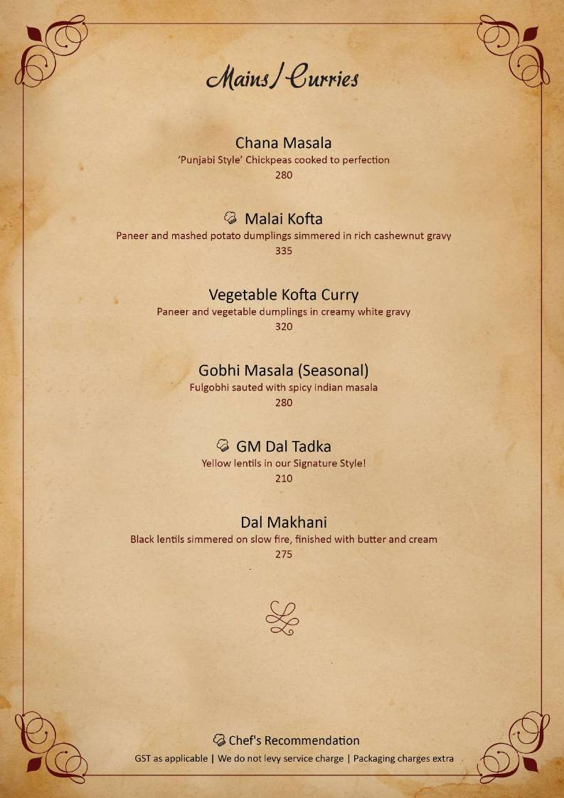 Gopal Maharaj Pure Veg Restaurant in Guwahati menu