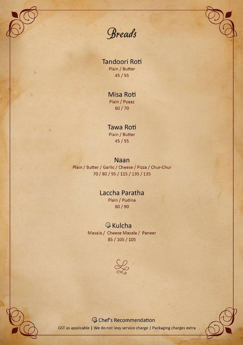 Gopal Maharaj Pure Veg Restaurant in Guwahati menu