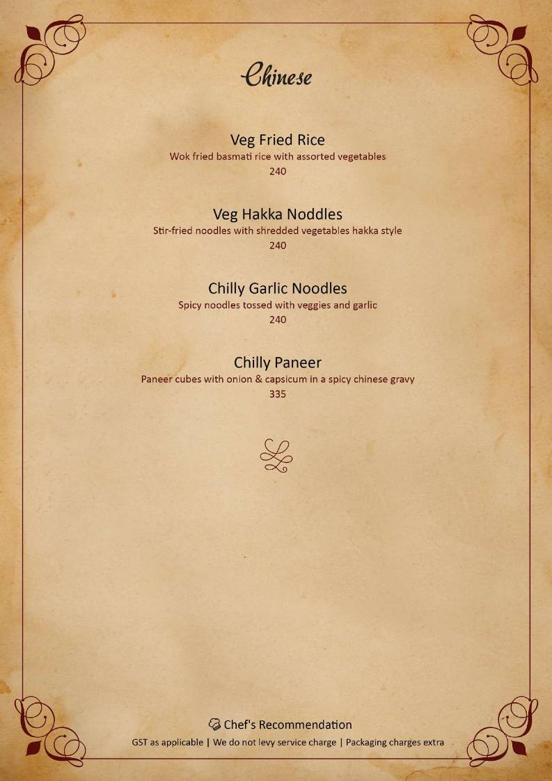 Gopal Maharaj Pure Veg Restaurant in Guwahati menu