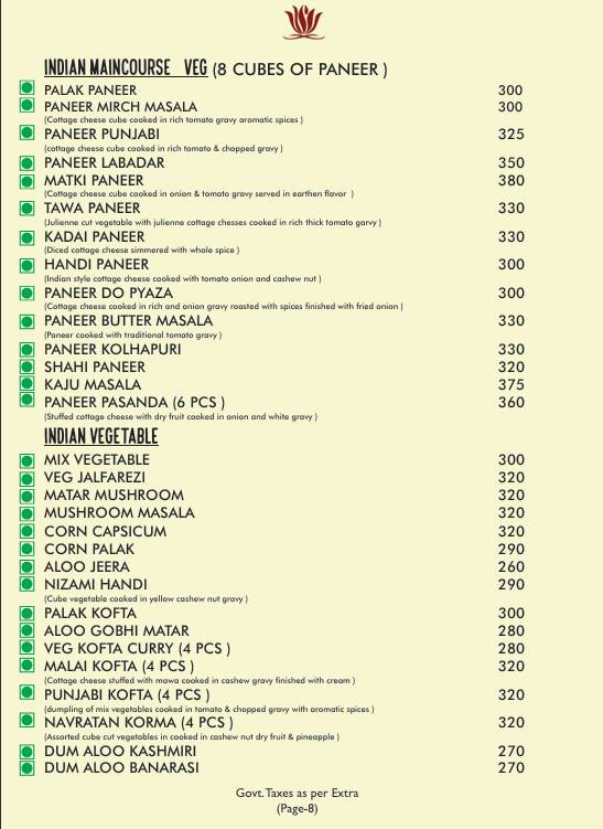Akash Ganga The Terrace Restro Lounge - Bar in Gorakhpur Terrace Restaurant in Gorakhpur menu