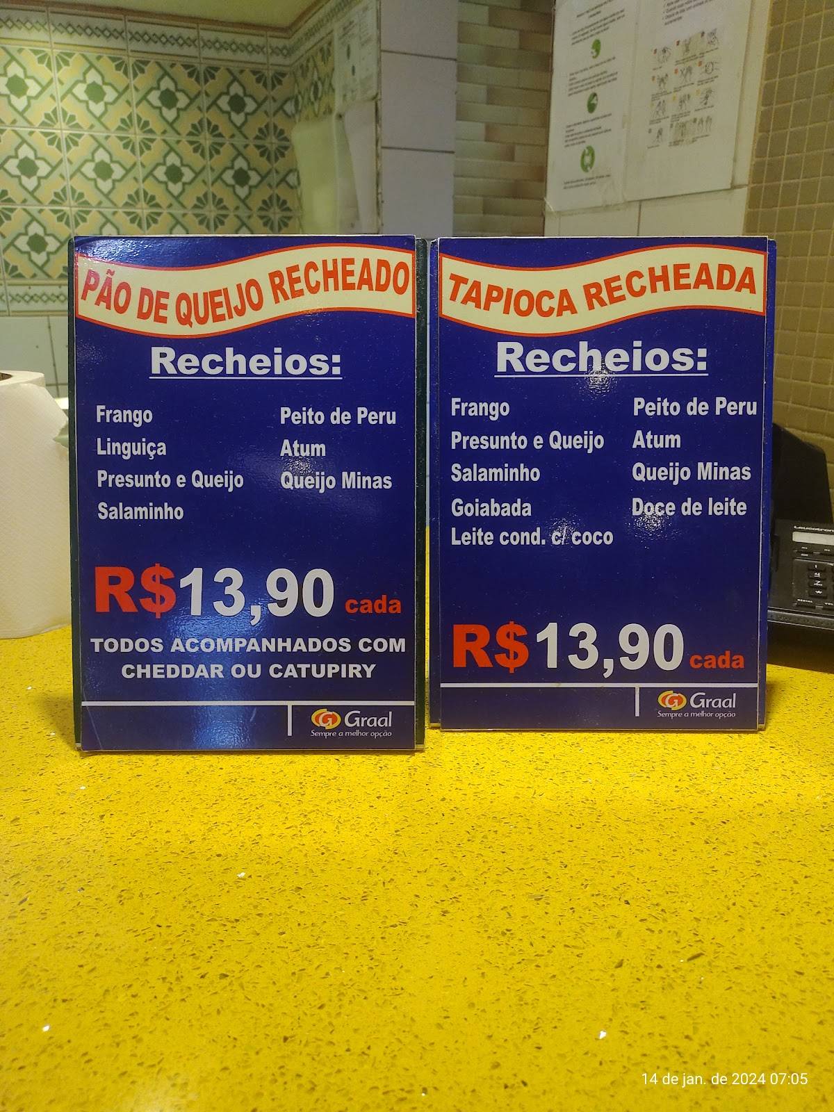 Graal Oliveira cardápio