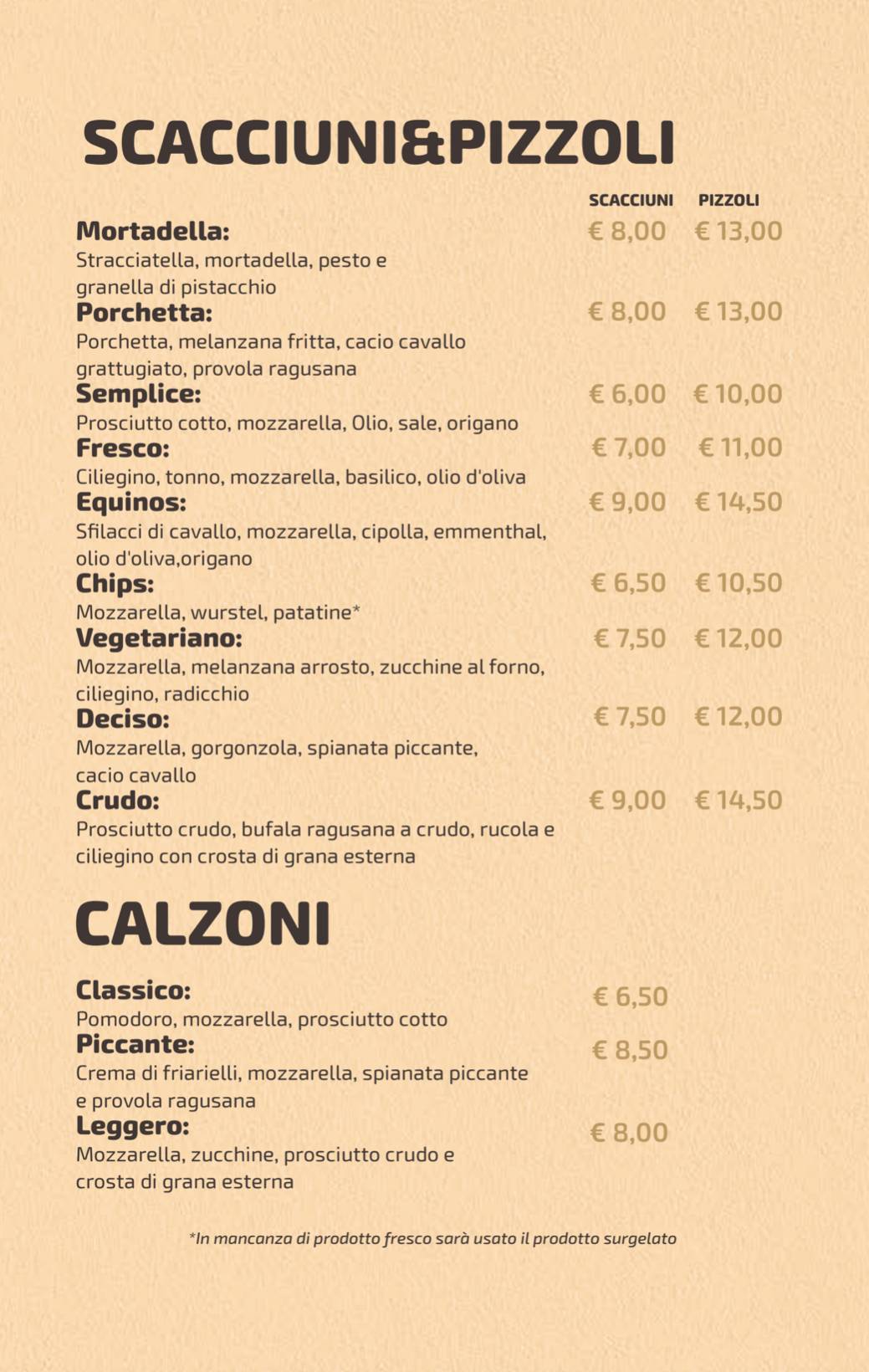Menu di Granum Pizzeria 