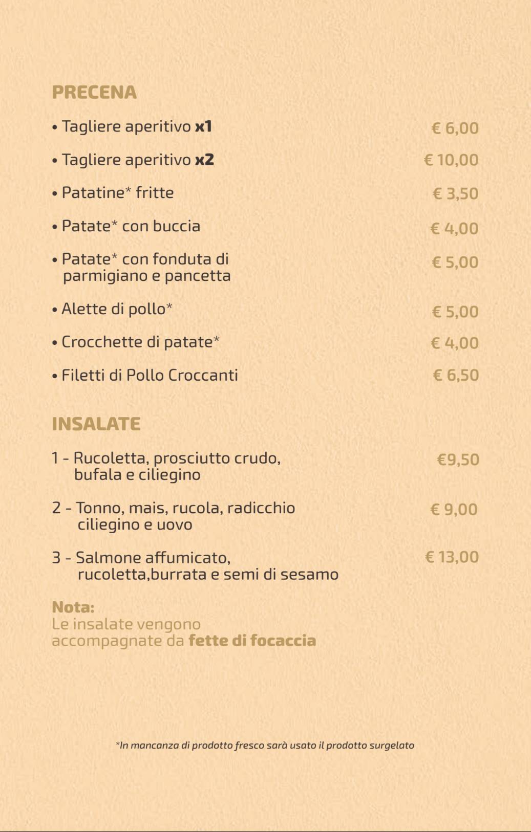 Menu di Granum Pizzeria 