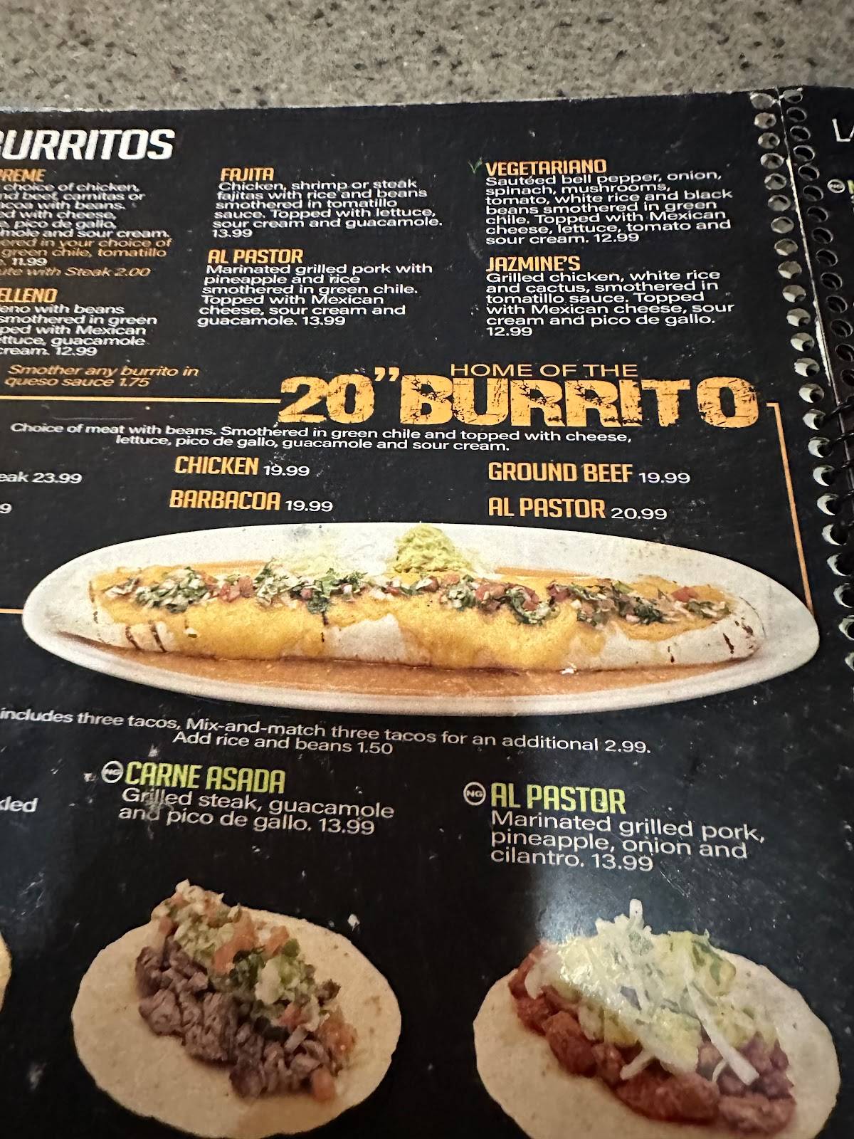 Menu at La Mariposa Restaurant And Margarita House, Greeley