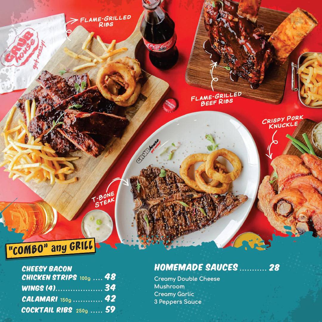 Menu at GrubHouse Diner restaurant, Trichardt