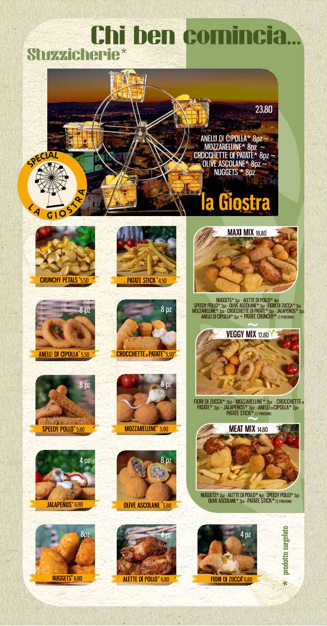 Menu di Longevia Gubbio 