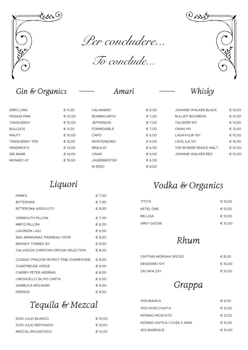 Menu di Guenda 
