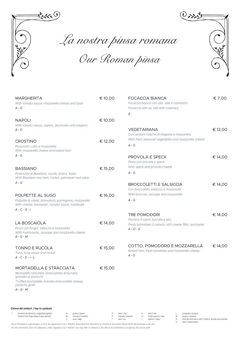 Menu di Guenda 