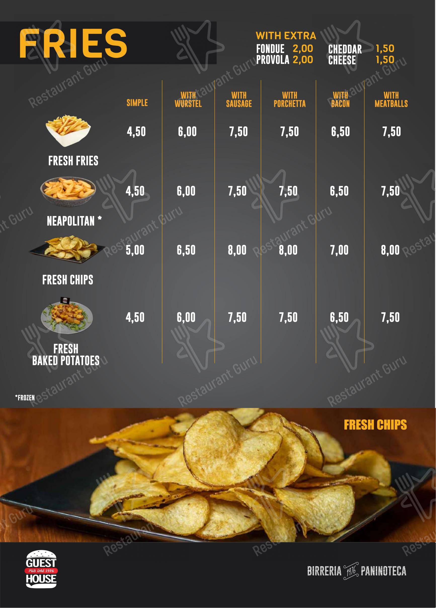 Guest House Pub dans Naples - Menu bar