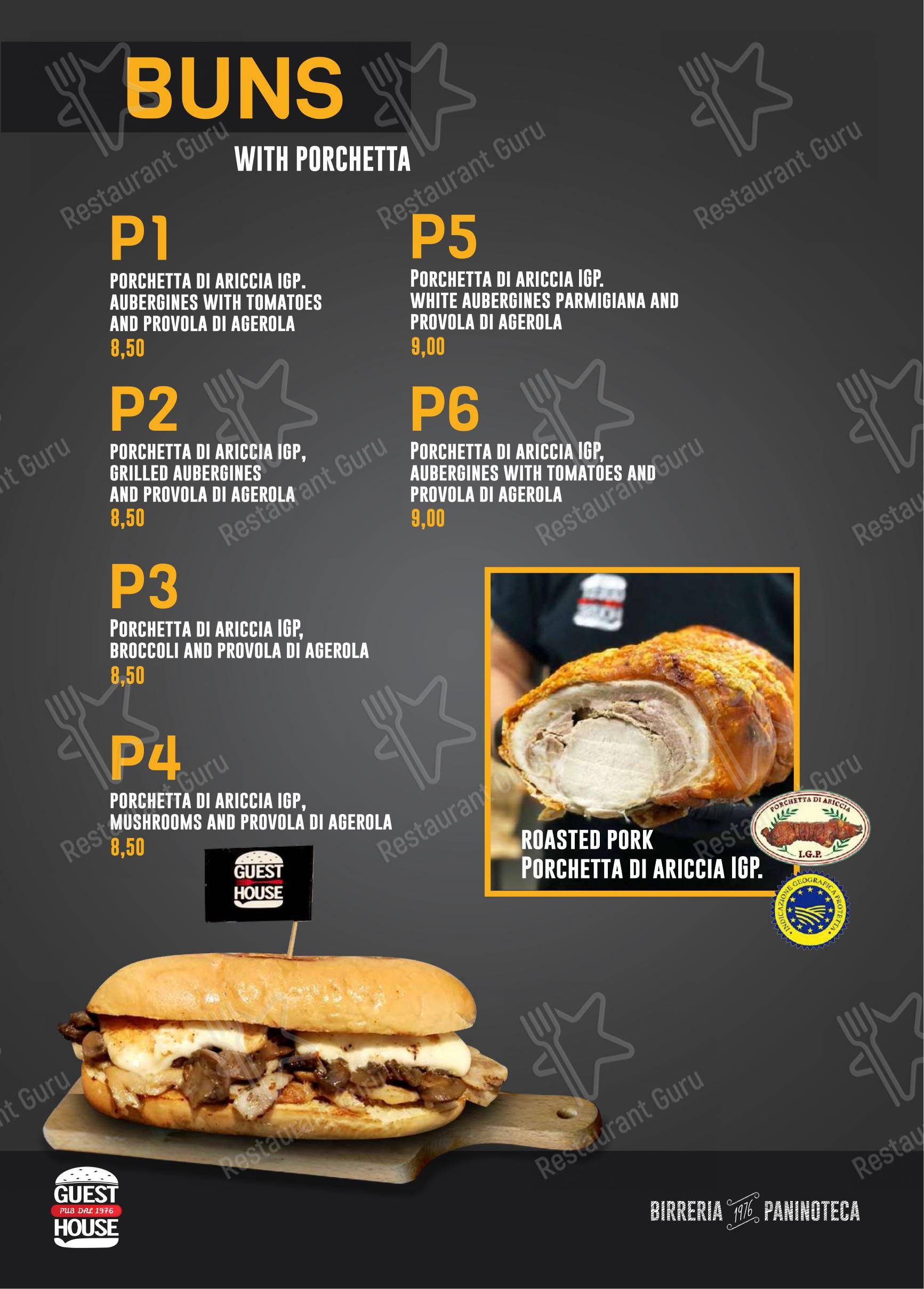 Menu bar pour Guest House Pub dans Naples