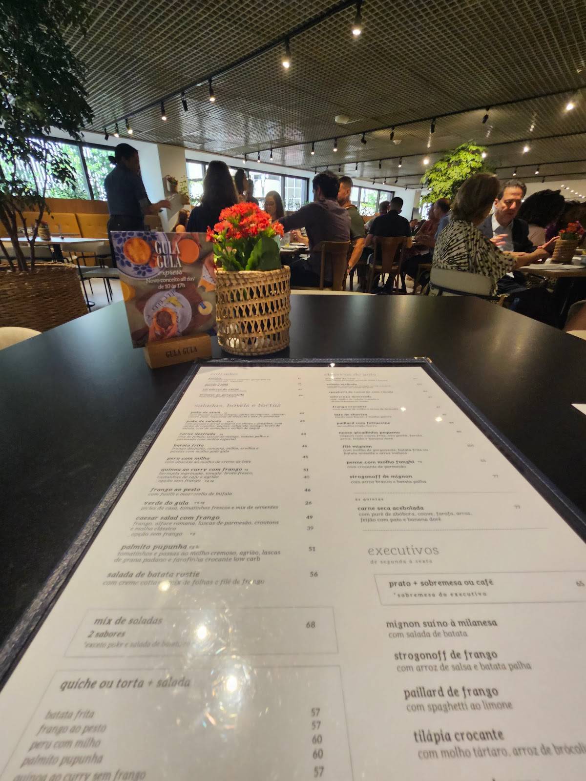 Gula Gula Centro cardápio