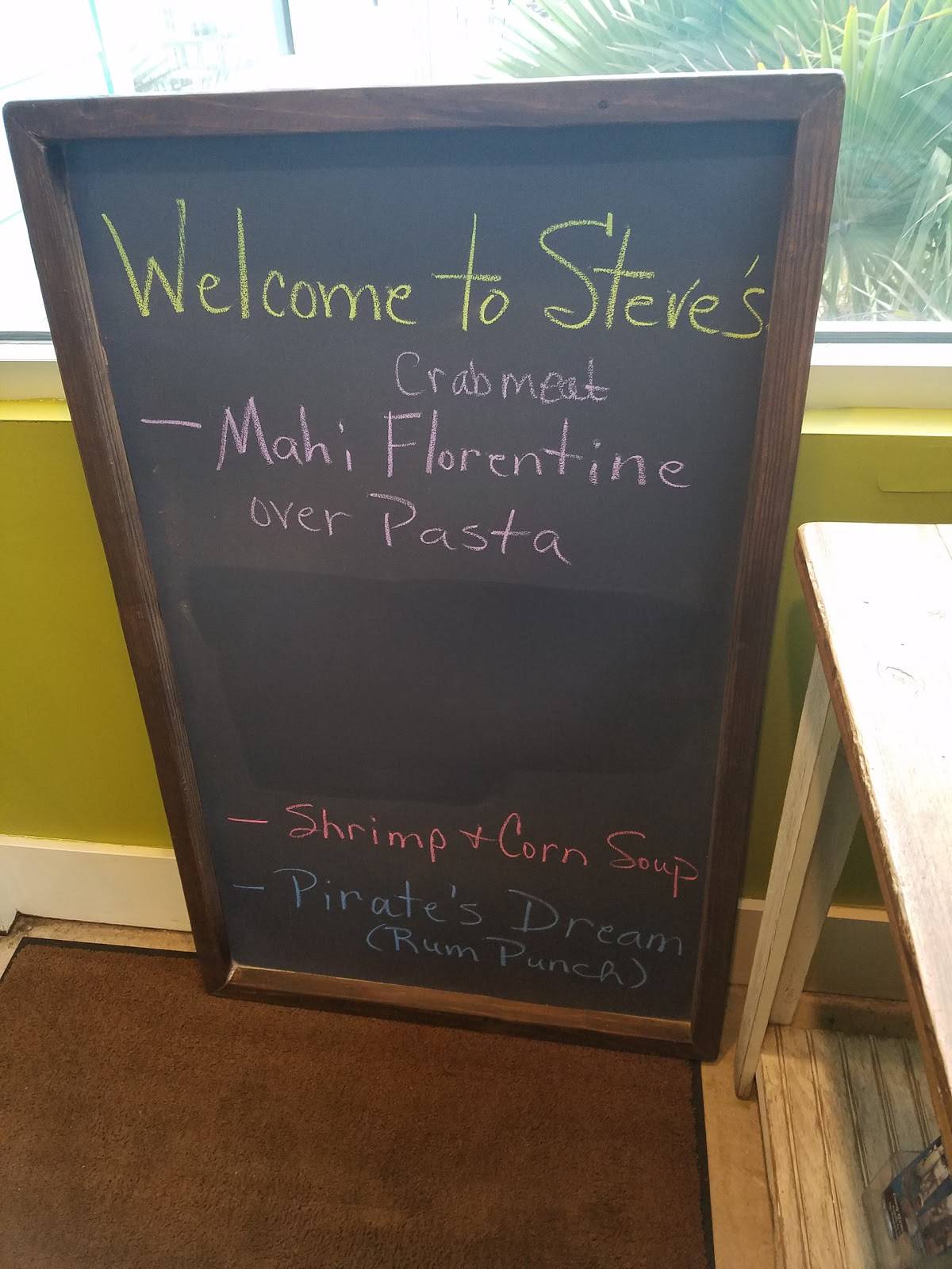 Menu at Steve's Marina Restaurant, Long Beach, 213 Beach Blvd E