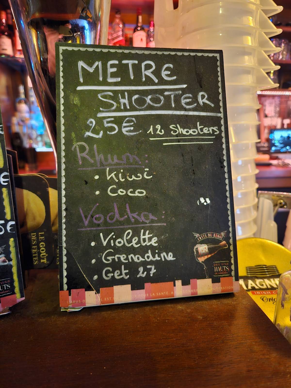 Menu de Gump's Corner