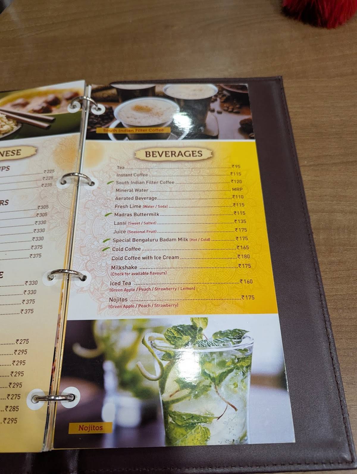Sagar Ratna menu