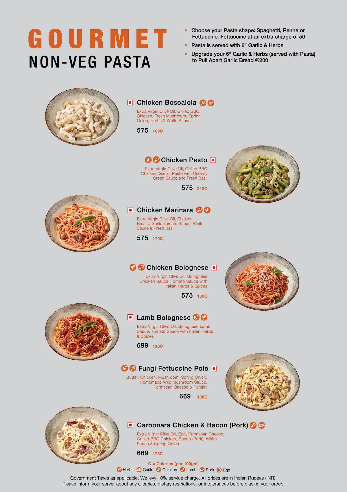 Tossin Pizza Downtown Gurgaon menu