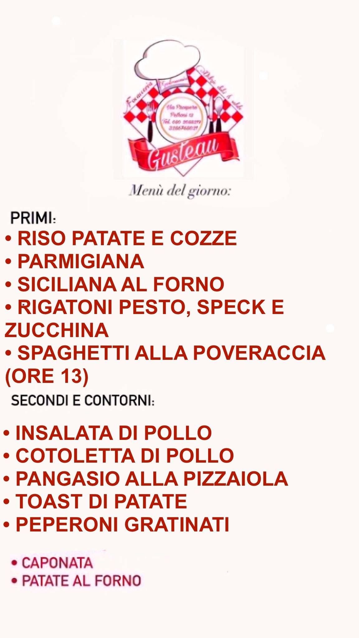 Menu di Gusteau 