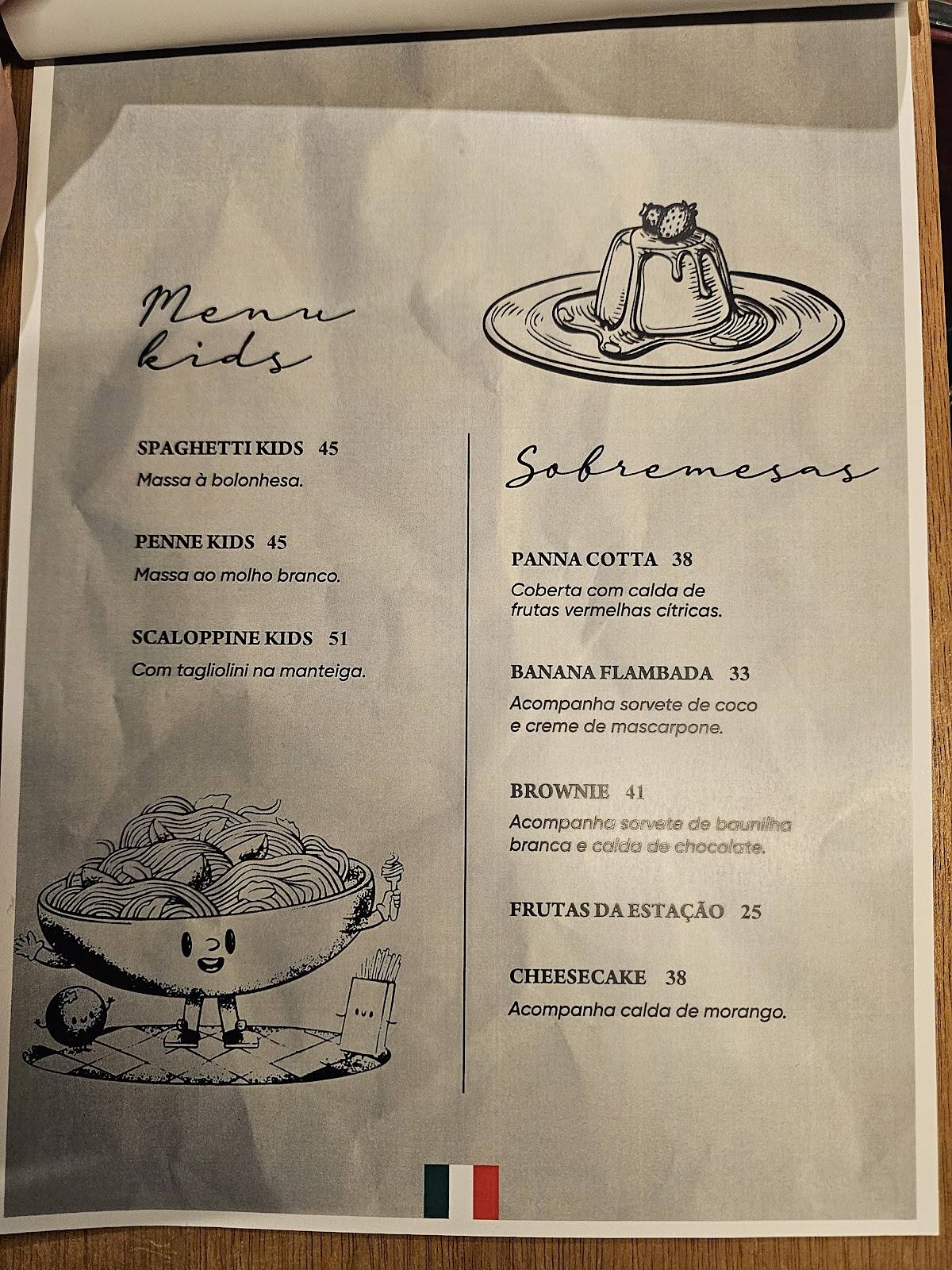 Gusto Cucina Moema cardápio