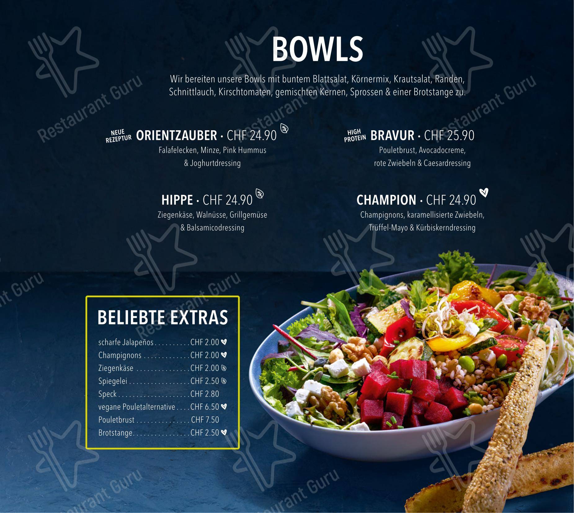 Menu per HANS IM GLÜCK - CHUR City West in Coira