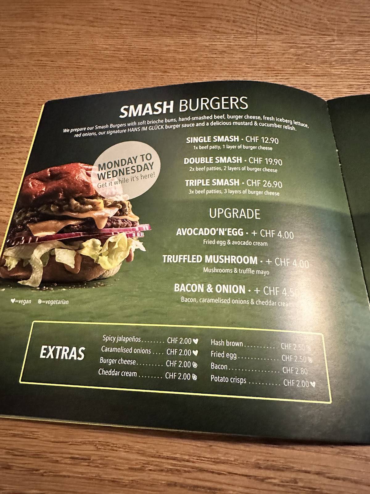 Menu di HANS IM GLÜCK - CHUR City West 