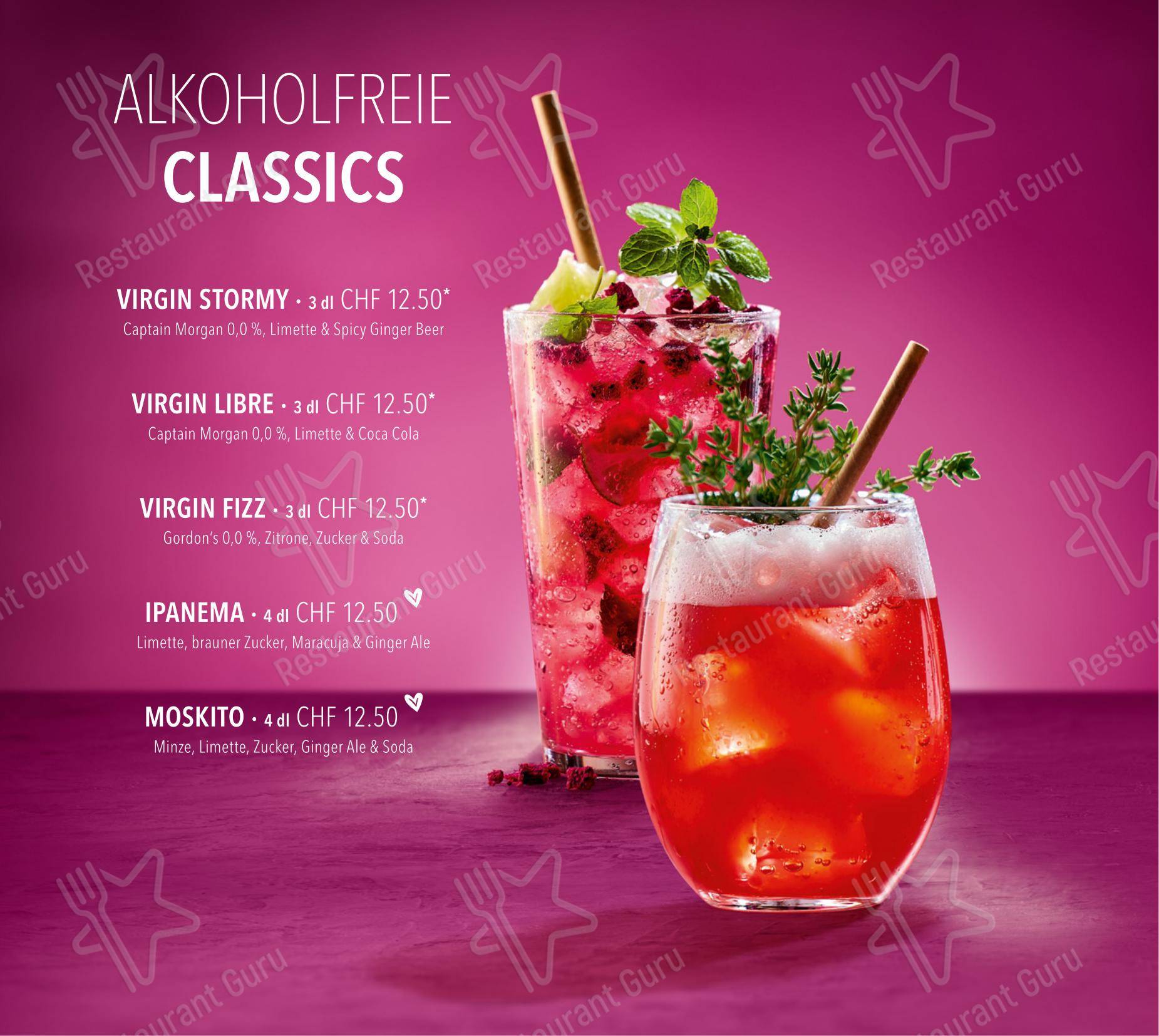 HANS IM GLÜCK - CHUR City West in Coira - Menu