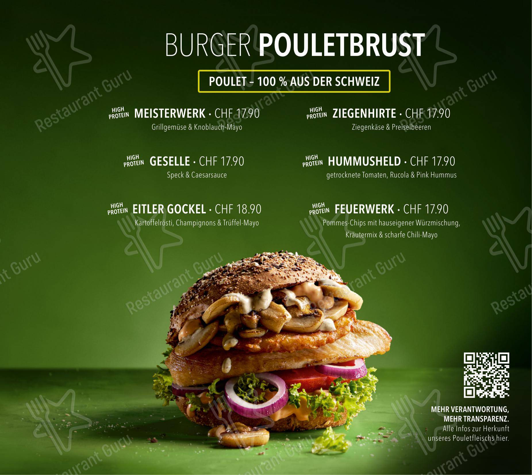 Menu per HANS IM GLÜCK - CHUR City West ristorante