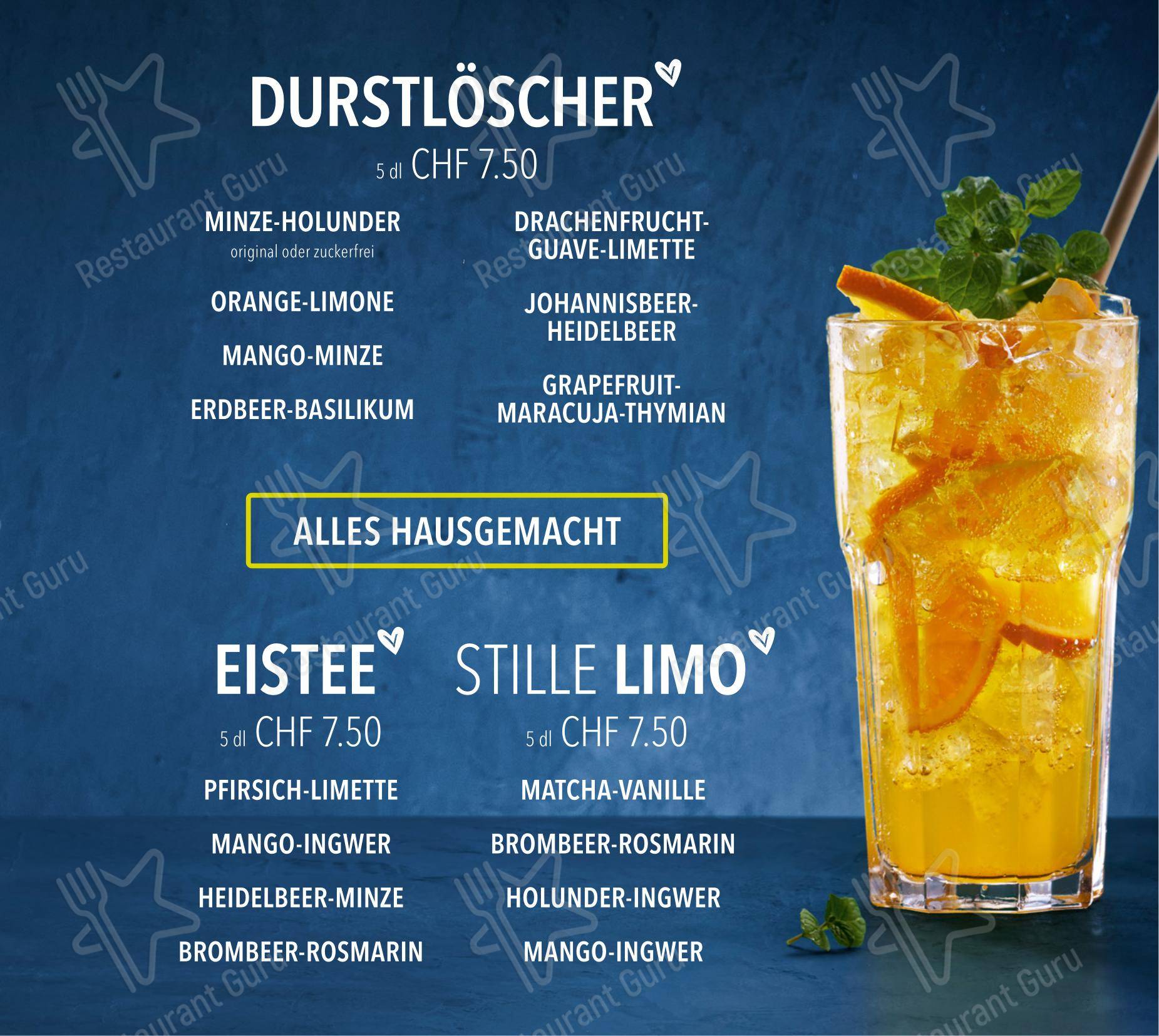 Menu per HANS IM GLÜCK - CHUR City West ristorante