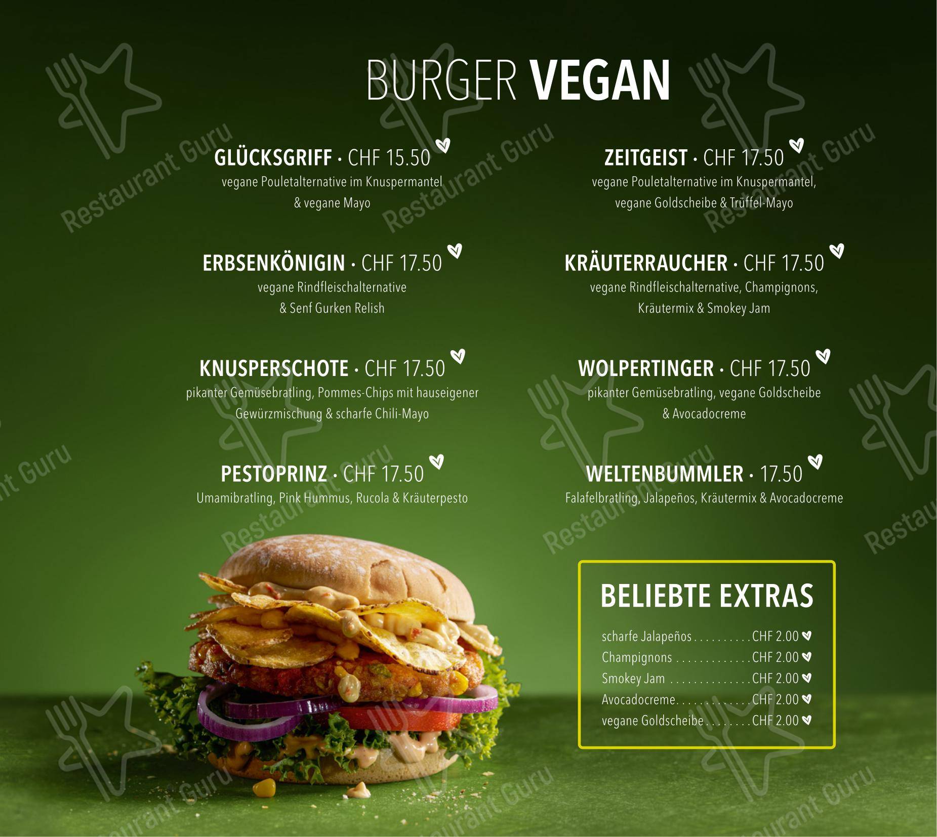 Menu per HANS IM GLÜCK - CHUR City West ristorante