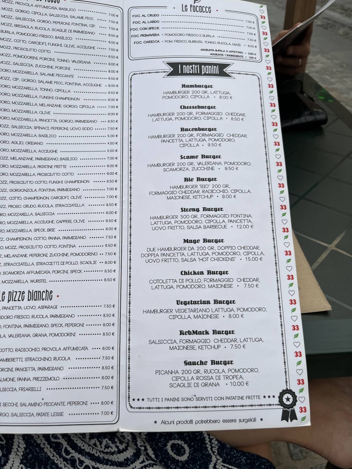 Menu di Via Roma 33 None 