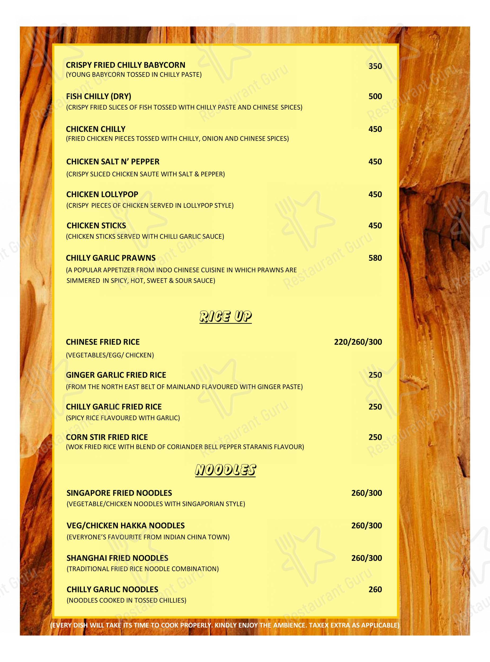 Menu for Hangover Bar and Lounge in Kanpur
