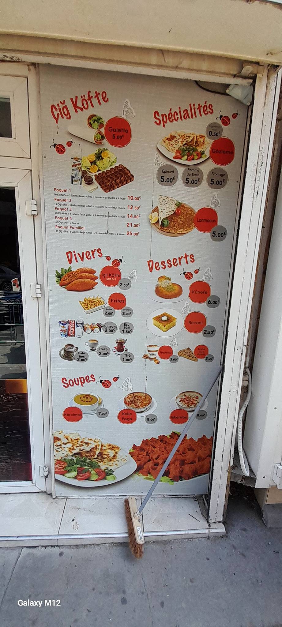 Menu de Çiğköfte Hanimeli