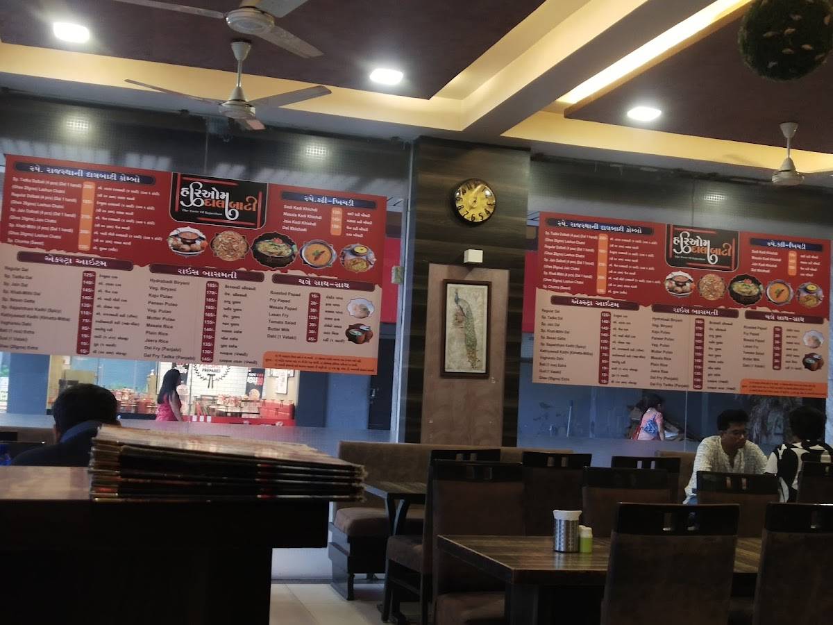 Hari Om Dalbati menu