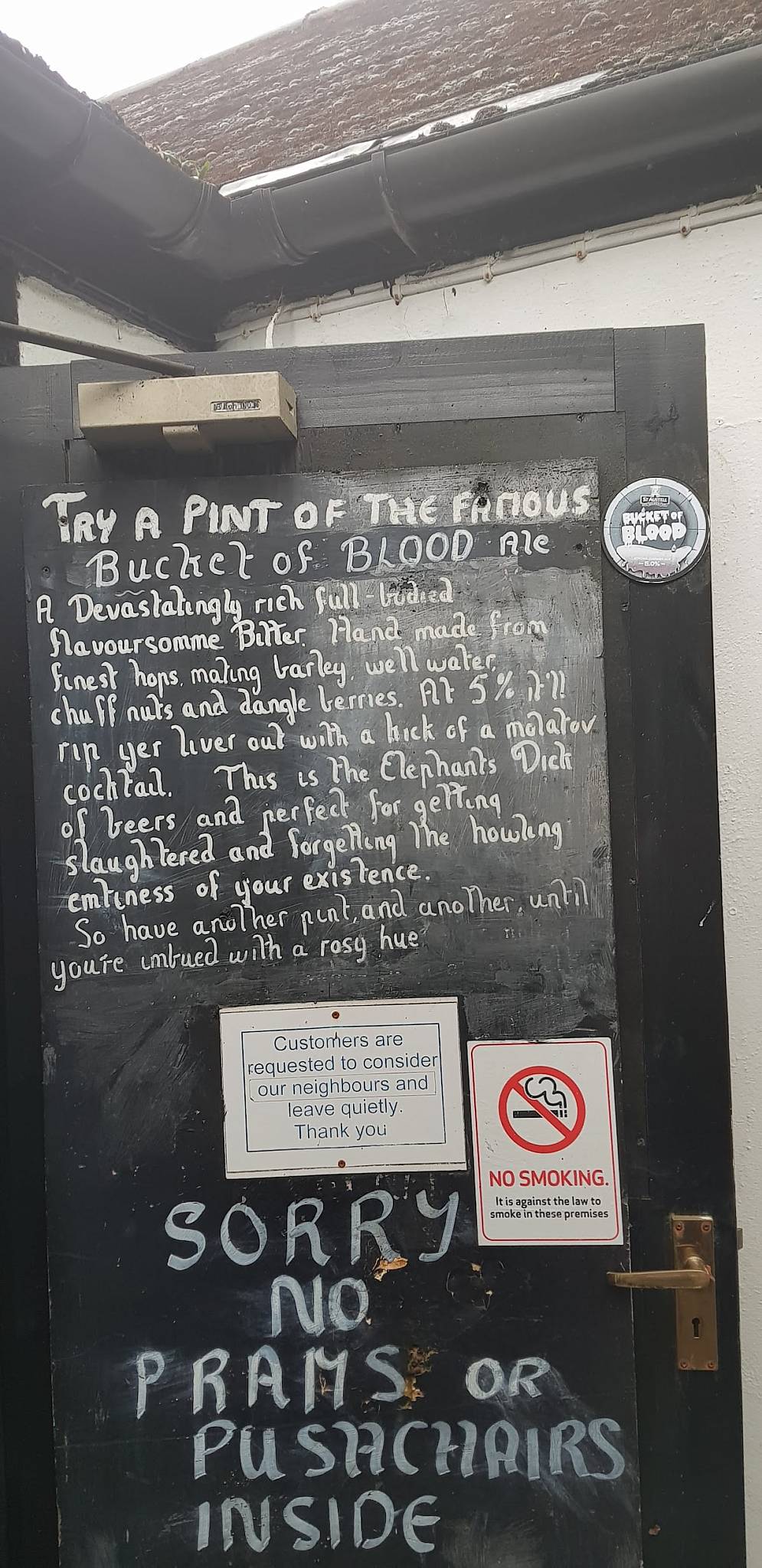 Menu at The Bucket of Blood pub & bar, Hayle