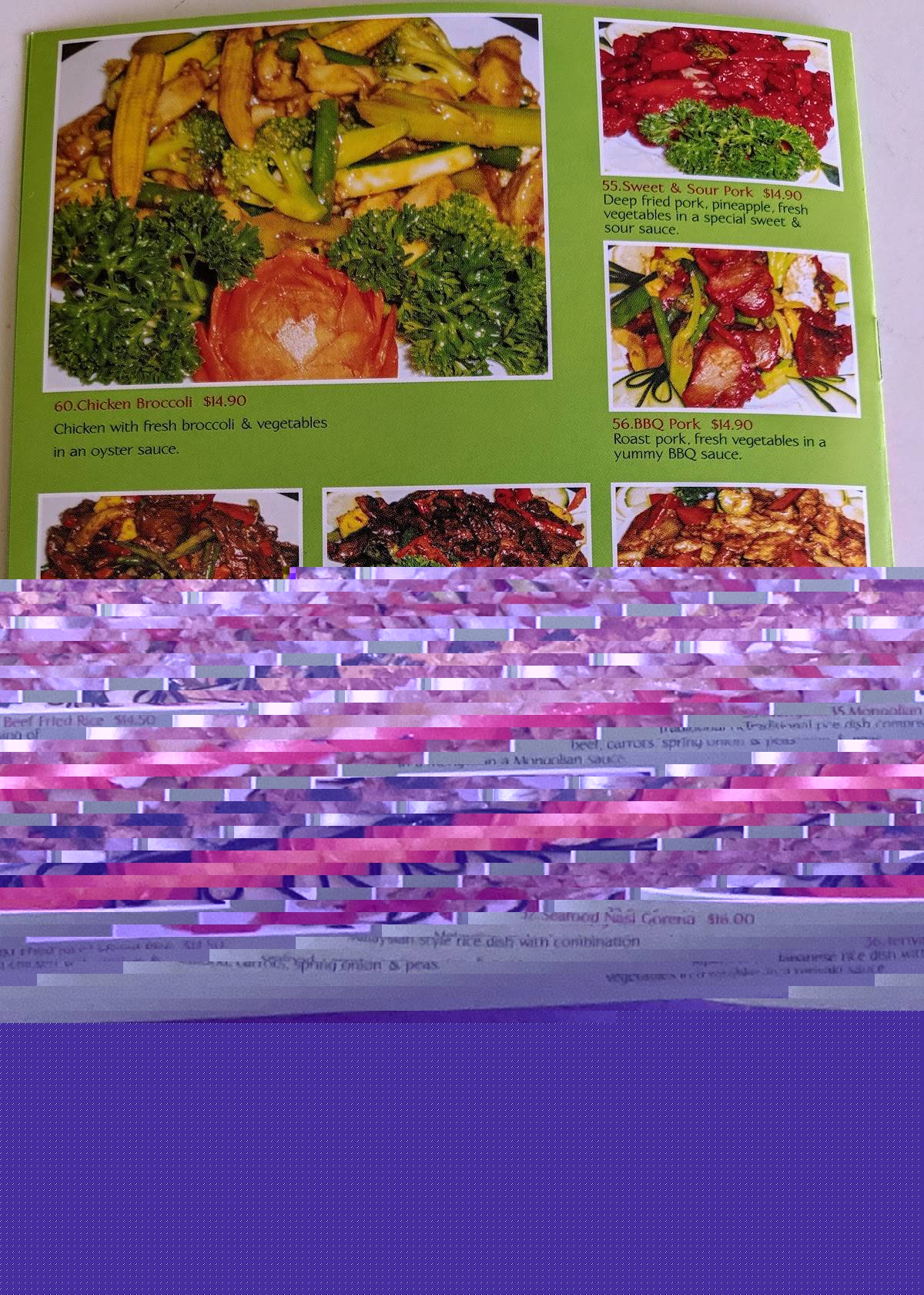 Menu at Healthy Noodle restaurant, Gympie